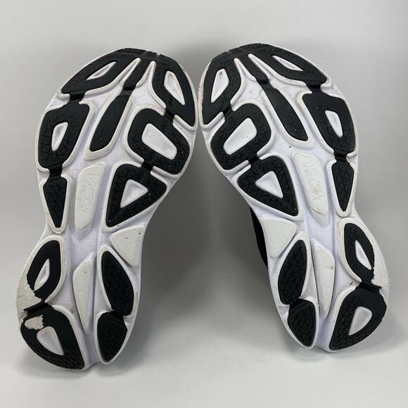 Hoka One One Bondi 8 Running Shoes Mens 11 D Black White Athletic Sneakers - Picture 7 of 12